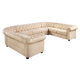 ACME Jaqueline Beige Linen Jaqueline Sectional Sofa Model LV01460